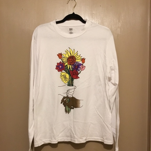 New  B.p white long sleeve tee shirt - Picture 1 of 1